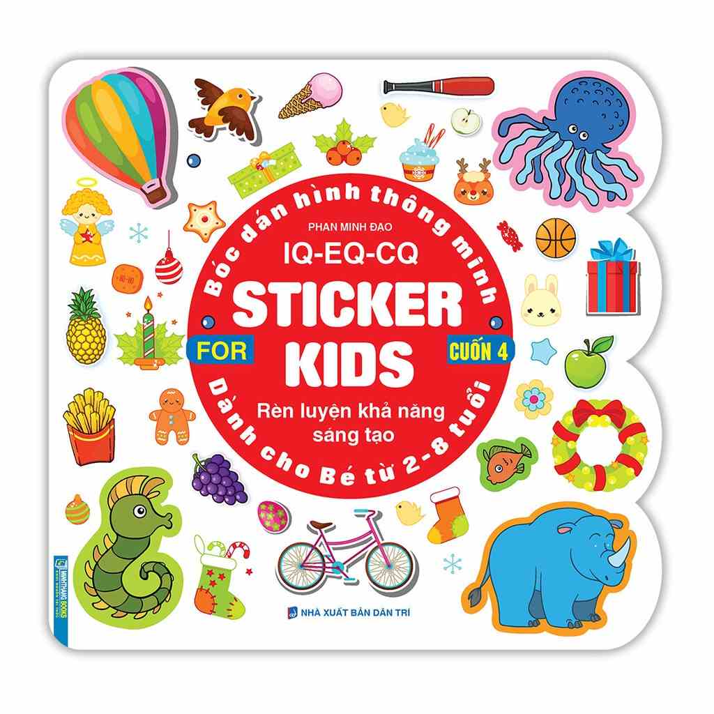 [Mã BMLTB35 giảm đến 35K đơn 99K] Sách - Bóc dán hình thông minh IQ - EQ - CQ - Sticker for kids cuốn 4 (2-8t)