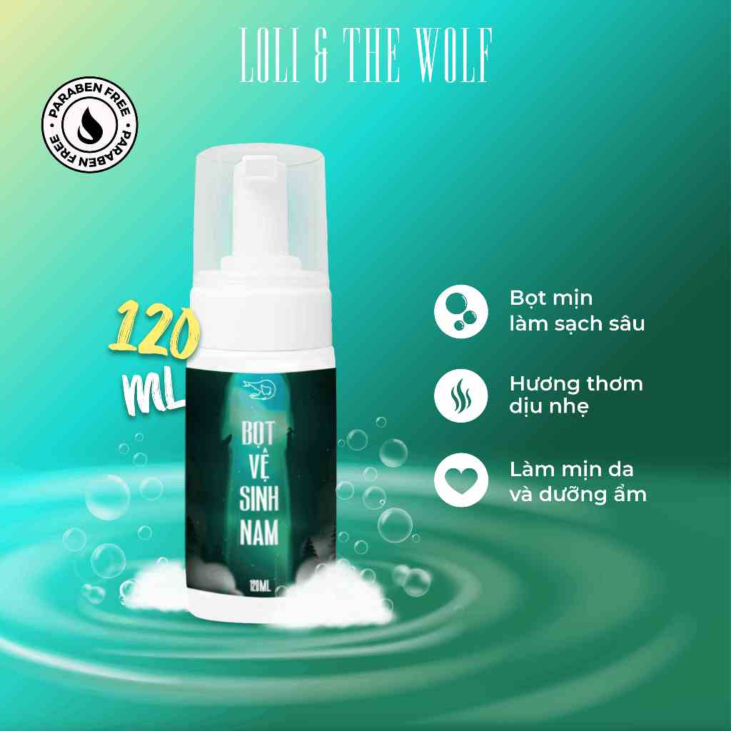 Bọt Vệ Sinh Nam Giới Loli And The Wolf Hương Nước Hoa Nam Tính Chai 120ml - Dung dịch vệ sinh nam dạng bọt