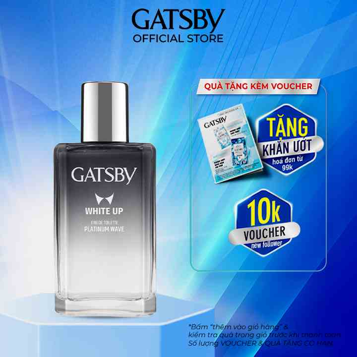 [Mã BMLTB35 giảm đến 35K đơn 99K] Nước Hoa GATSBY White Up Eau De Toilette Platinum Wave 50ml