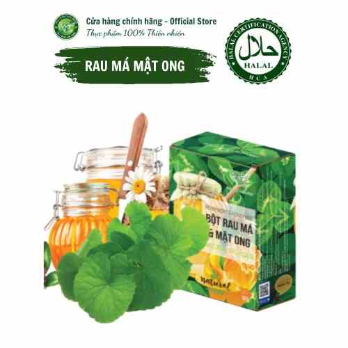 Halal Bột Rau Má Mật Ong ONELIFE Hộp 50gr nguyên chất, giảm cân, không đường