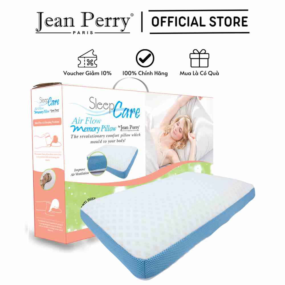 Gối nằm Jean Perry Memory Foam Sleepcare Air Flow 55x35x12cm