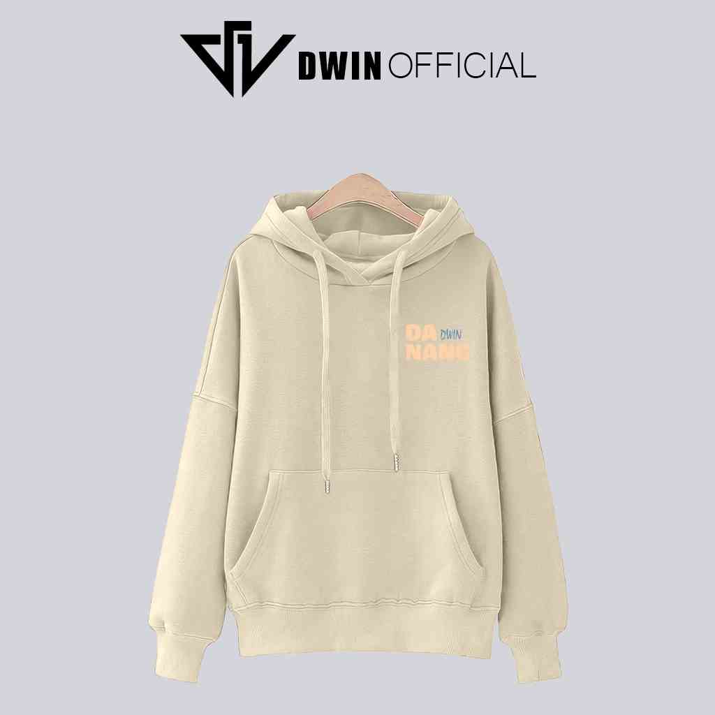 Áo hoodie Đà Nẵng Nỉ unisex DWIN basic nam nữ form rộng oversize local brand SP00067