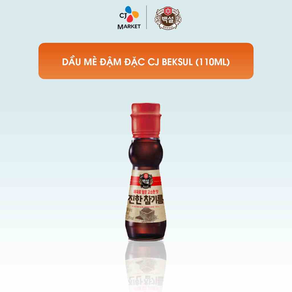 [Mã BMLTA35 giảm đến 35K đơn 99K] Dầu mè Hàn Quốc đậm đặc CJ Beksul 110ml - Nhập khẩu từ Hàn Quốc (Sesame oil)