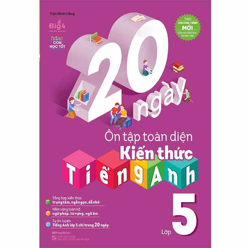 [Mã BMLTB200 giảm đến 100K đơn 499K] Sách 20 ngày ôn tập toàn diện kiến thức Tiếng Anh lớp 5 MEGATH9538