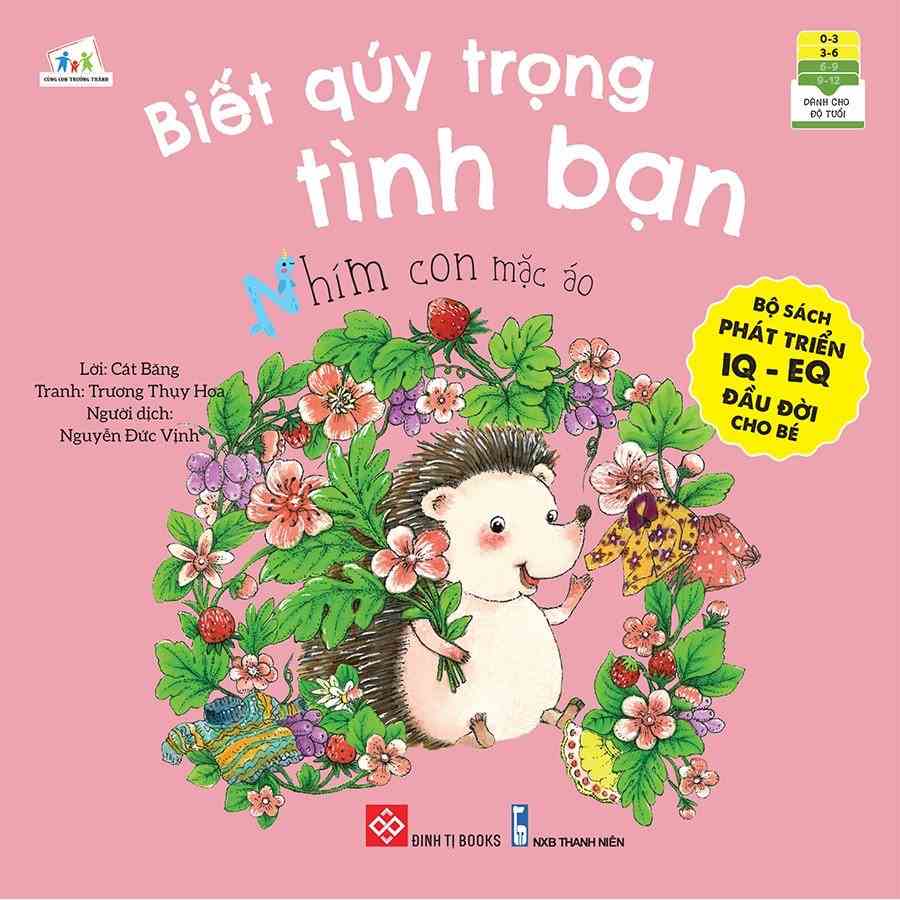 Sách Biết quý trọng tình bạn NHÍM CON MẶC ÁO Cho bé 3-6 tuổi - Giúp con trân trọng tình cảm bạn bè