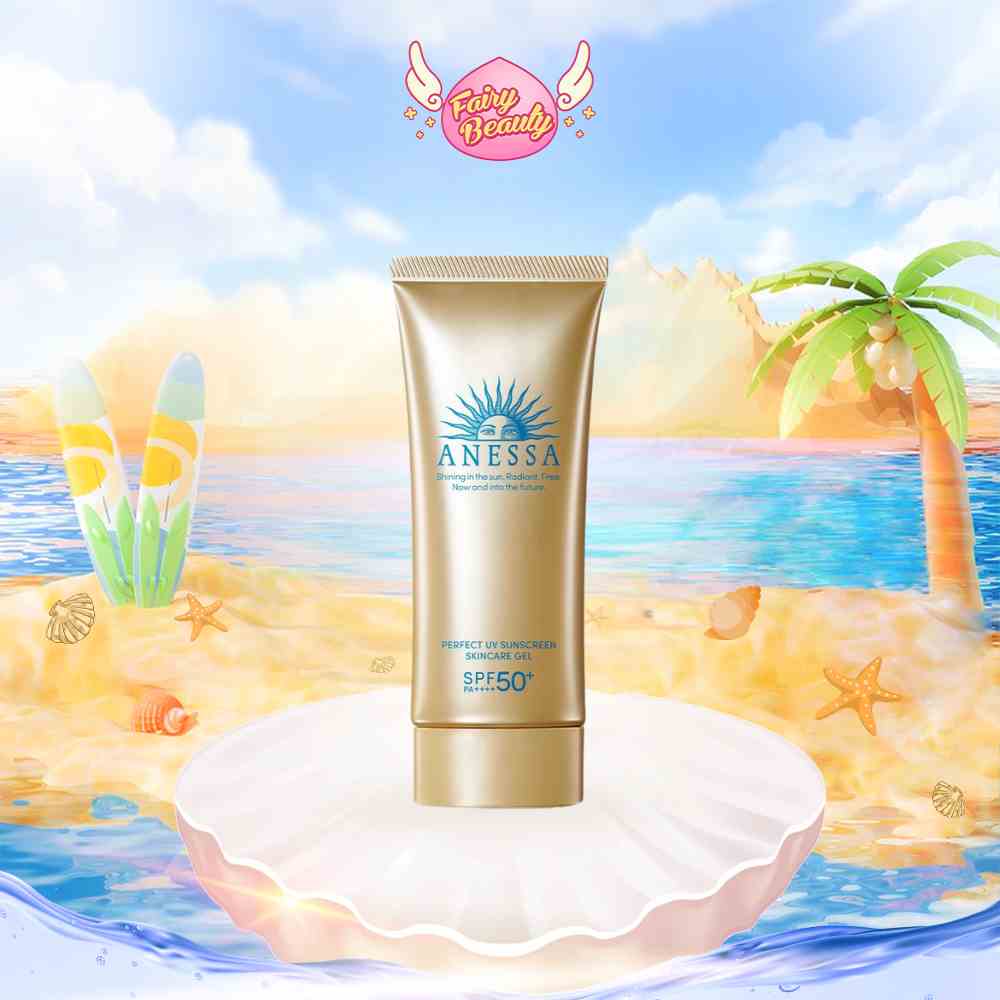 [ANESSA] Gel Chống Nắng Dưỡng Ẩm Cho Da Khô Mềm Mịn Hoàn Hảo Chứa SPF50+ PA++++ Perfect UV Sunscreen Skincare Gel (90g)