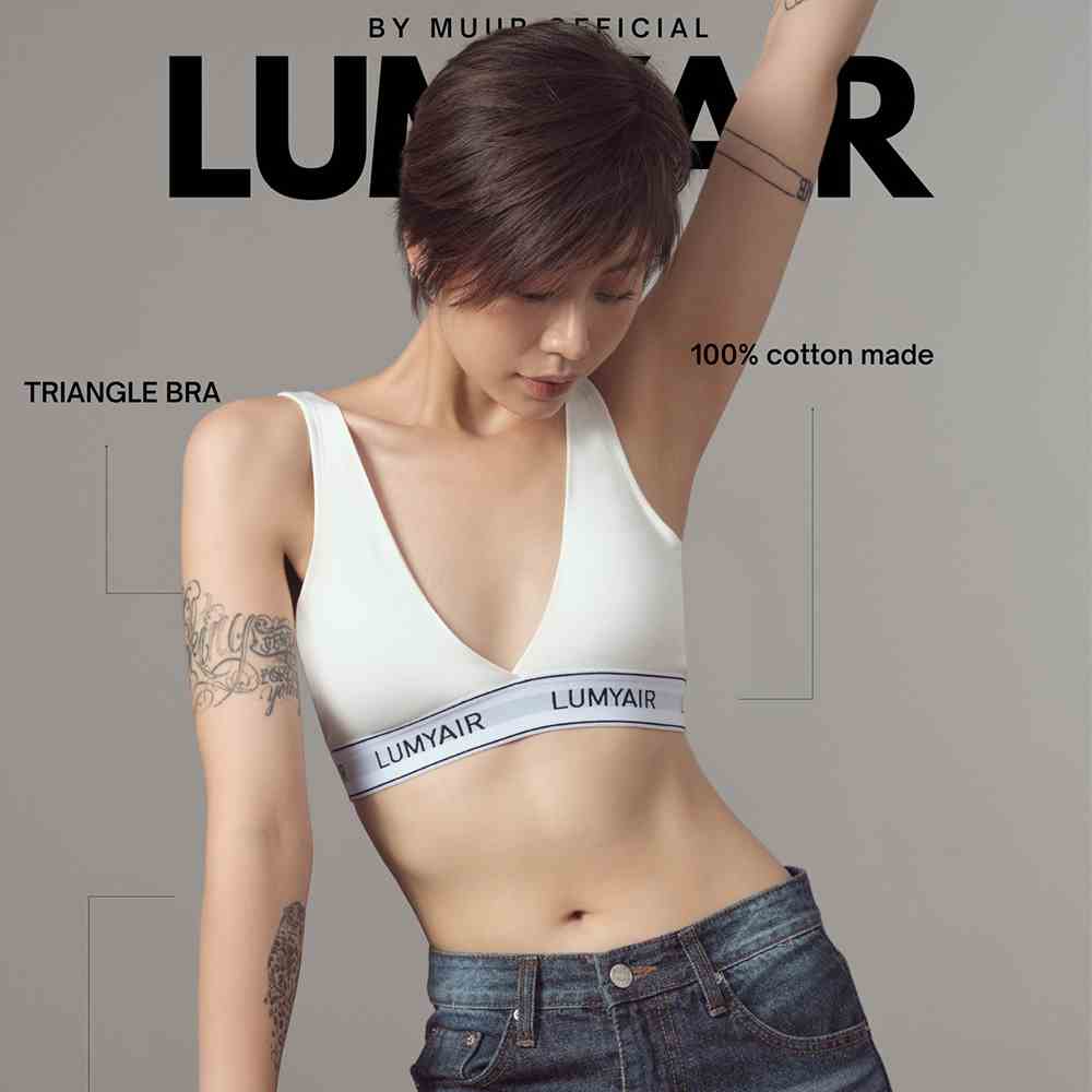 Áo lót thể thao nữ sport bra cotton AL224 LUMYAIR TRIANGLE SPORT BRA cổ V năng động, thoáng mát và thoải mái