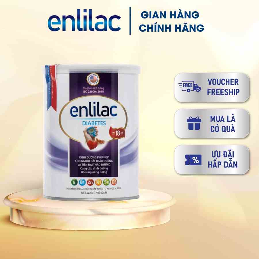 [Mã BMLTB35 giảm đến 35K đơn 99K] Sữa bột Enlilac Diabetes 400gr/900gr giúp ổn định đường huyết