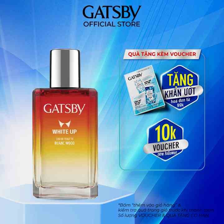 [Mã BMLTB35 giảm đến 35K đơn 99K] Nước Hoa GATSBY White Up Eau De Toilette Blanc Wood 50ml