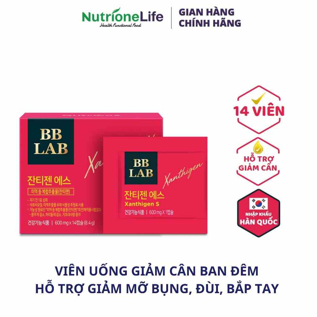 Viên Uống Hỗ Trợ Giảm Cân Ban Đêm BB LAB Xanthigen S Giúp Vóc Dáng Thon Gọn An Toàn, Hiệu Quả Hộp 14 Gói