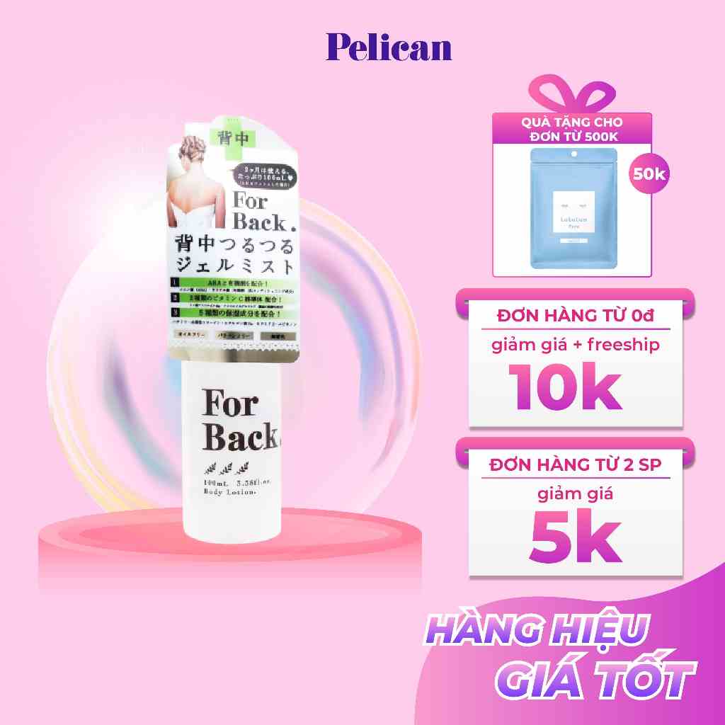 [Mã BMLTB35 giảm đến 35K đơn 99K] Xịt dưỡng da làm giảm mụn vùng lưng Pelican For Back Gel Mist 100ml