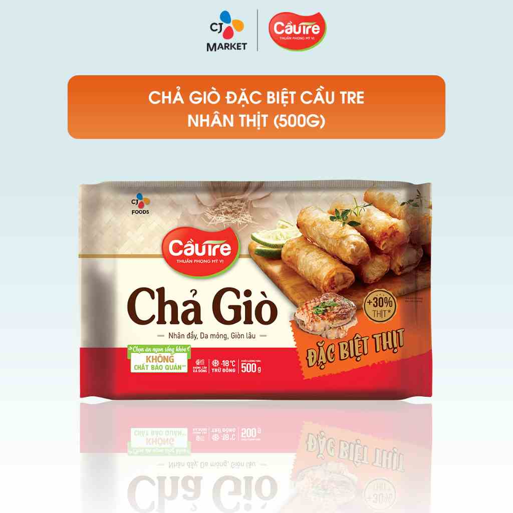 [Mã BMLTA35 giảm đến 35K đơn 99K] [HCM] Chả giò Cầu Tre Đặc Biệt - Chả giò nhân Thịt 500g