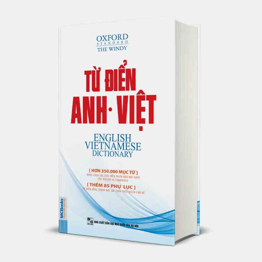 Sách - Từ Điển Anh VIệt Phiên Bản Bìa Mềm Màu Trắng - Giải Nghĩa Đầy Đủ Ví Dụ Phong Phú MCTD8839