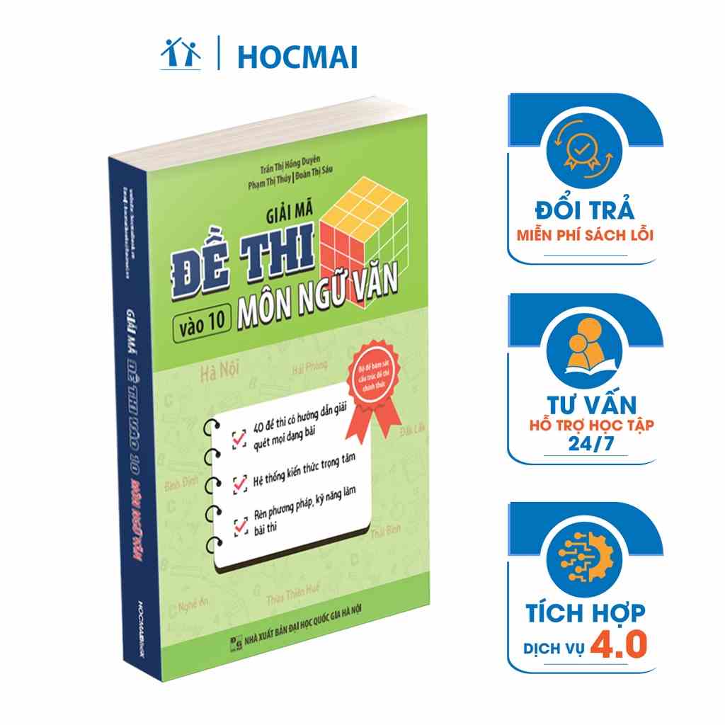 Lớp 9 - Giải mã đề thi vào 10 môn Ngữ Văn - Hệ thống kiến thức trọng tâm theo sơ đồ, 30 đề thi chọn lọc, Chinh phục 8+