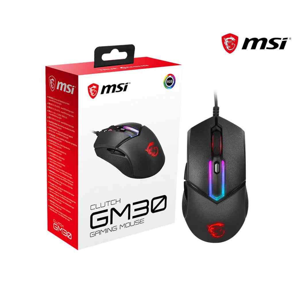 [Mã ELCL7 giảm 7% đơn 300K] Chuột gaming có dây MSI Clutch GM30 màu đen