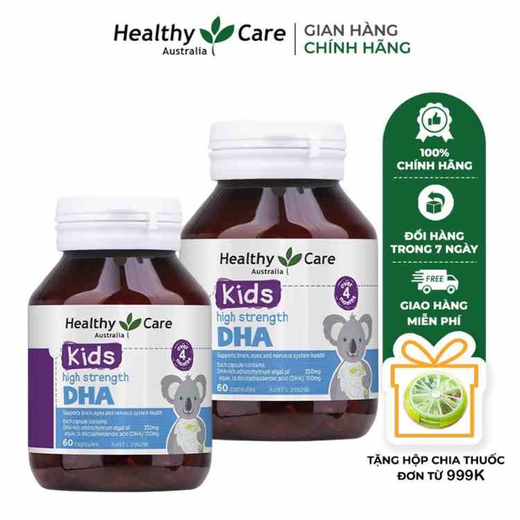 Combo 2 hộp viên sữa Healthy Care Milk Calcium bổ sung canxi giúp bé phát triển toàn diện (60 viên)