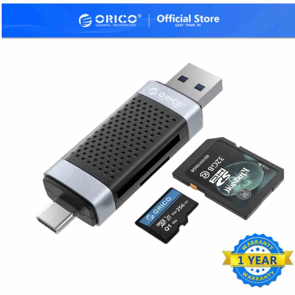 Đầu đọc thẻ nhớ thông minh ORICO CD2D type C USB 3.0 SDXC SDHC MMC cho máy tính bàn/laptop