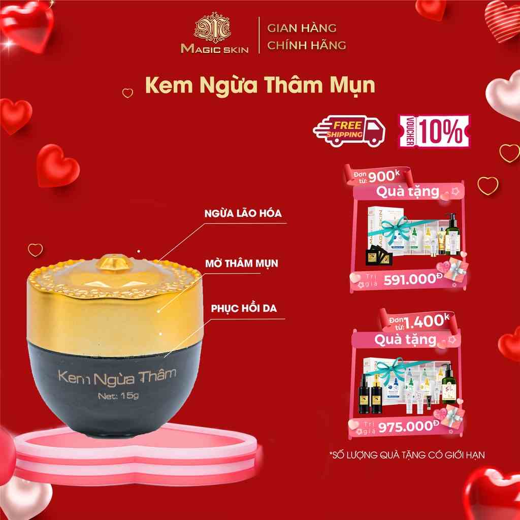 Kem ngừa thâm Magic Skin tinh chất nghệ dung tích 15g Mã 061 - Hàng Chính Hãng