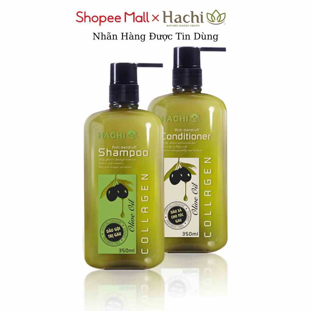 Dầu Gội Xả Olive Hachi 350ml 500 800 Chiết Xuất Từ Quả Oliu Ngăn Ngừa Gàu Và Giảm Kích Ứng Da Đầu