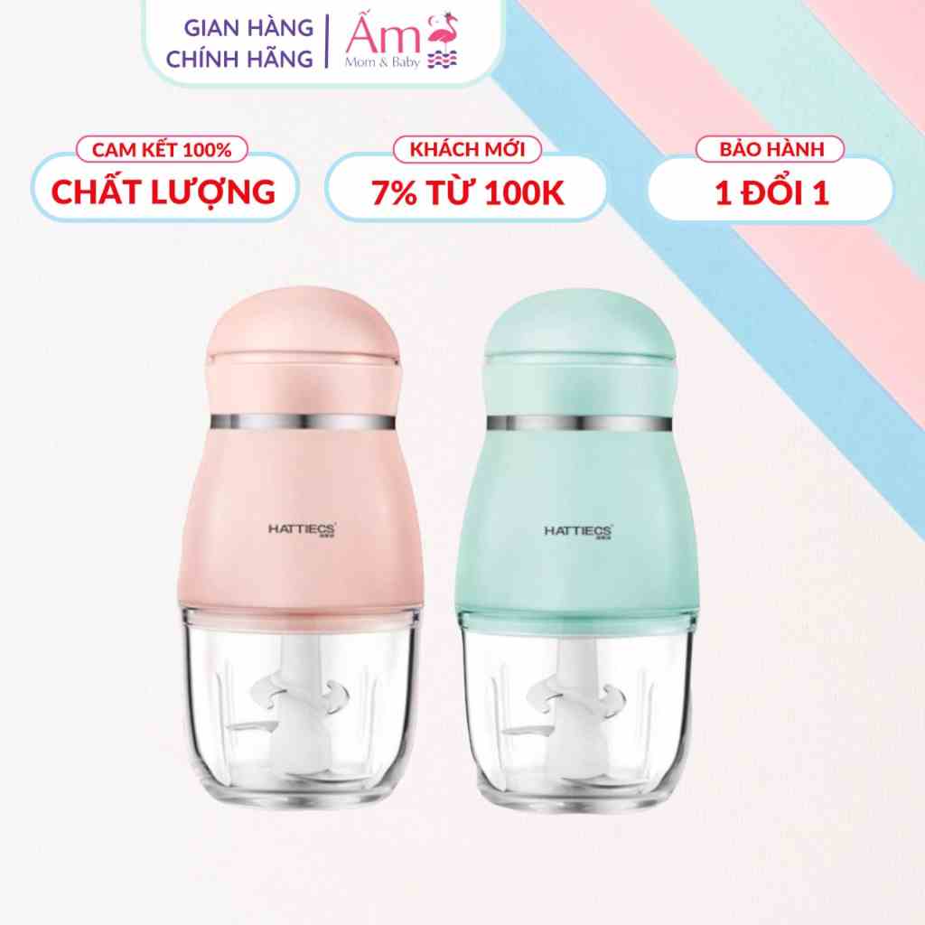 Máy Xay Đa Năng Hattiecs 200W Cối Thủy Tinh Ấm Baby Chế Biến Đồ Ăn Dặm Cho Bé Ấm Gift & Decor