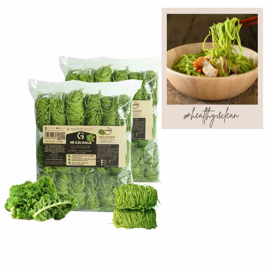 Combo 2 Mì cải Kale GUfoods (25g/200g/400g) - Giàu chất xơ, Tự nhiên, Healthy, Eat clean