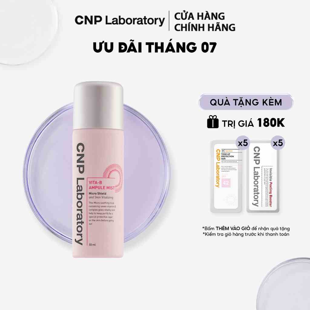 [Mã COSCNBE6 giảm 10% đơn 500K] Xịt khoáng phức hợp Vitamin B dưỡng sáng da CNP Laboratory Vita-B Ampule Mist 50ml