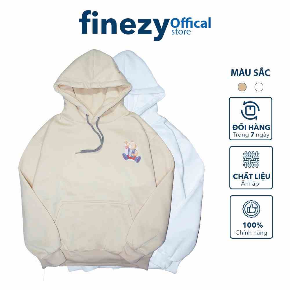 [Mã BMLTB200 giảm đến 100K đơn 499K] Áo Hoodie tedy nam nữ Finezy Unisex form rộng, vải nỉ dày