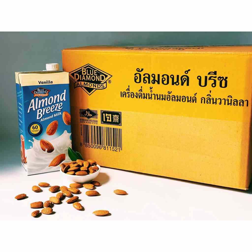 Thùng Sữa hạt hạnh nhân ALMOND BREEZE VANILLA 946ml (12 hộp)