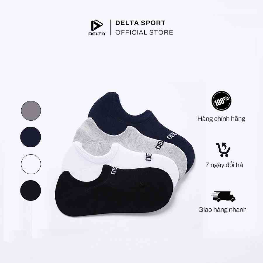 Vớ hài cổ ngắn thể thao unisex DELTA SO005U0 dày dặn, mềm mại, thấm hút mồ hôi tốt, phù hợp với các dạng giày thể thao