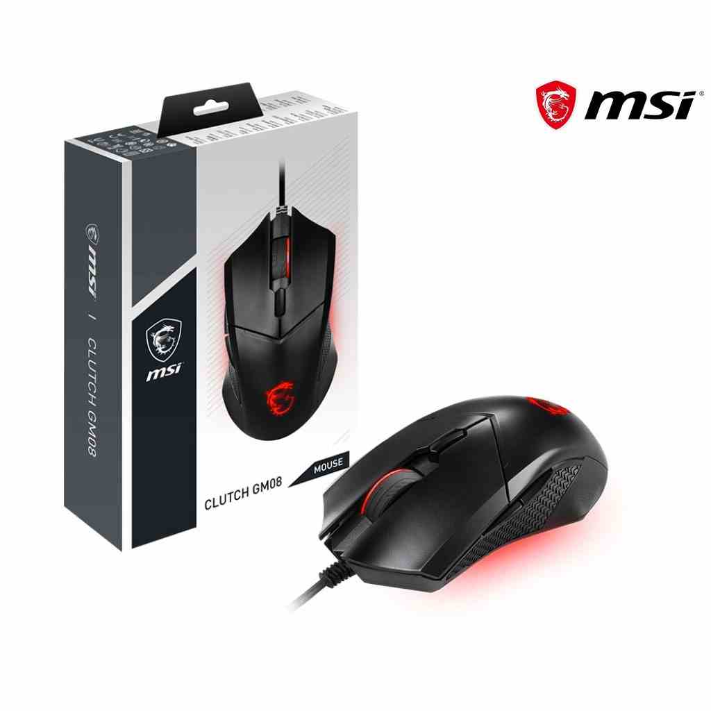 [Mã ELCL7 giảm 7% đơn 300K] Chuột gaming có dây MSI Clutch GM08 màu đen