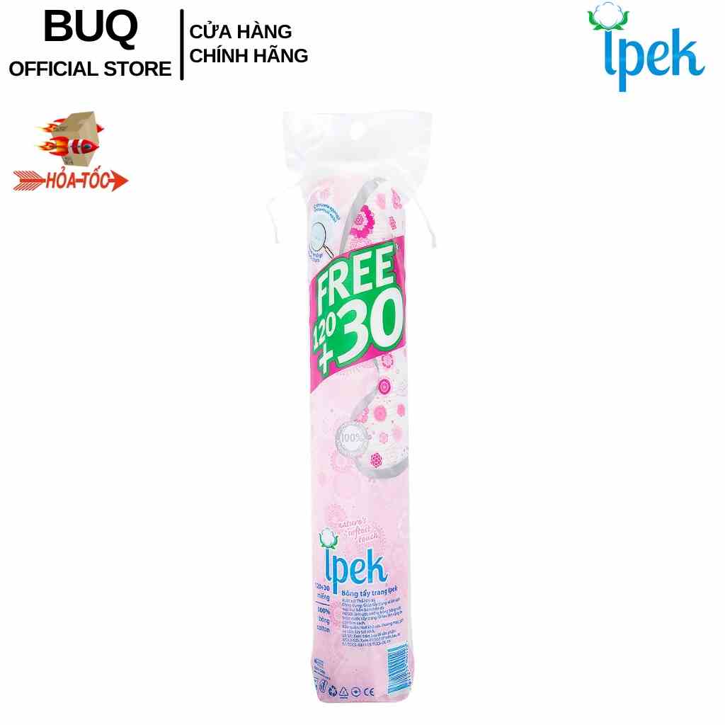 Bông Tẩy Trang IPEK 150 Miếng Cotton Pads