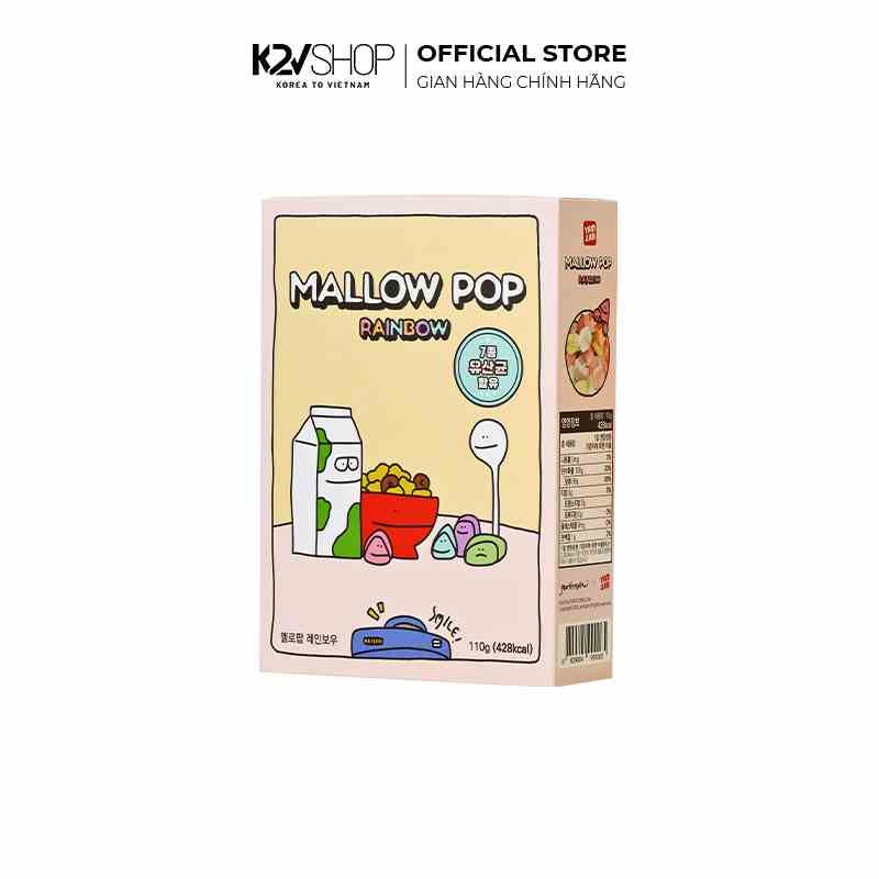 Kẹo Sấy Khô Mallow Pop Vị Cầu Vồng 110g - K2V Shop