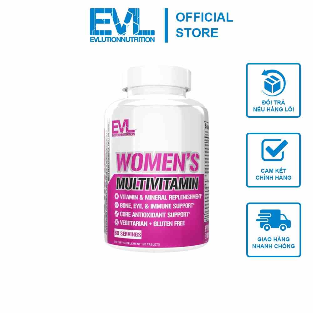 Viên Uống EVL WOMENS MULTI VITAMIN 120 VIÊN Cho Nữ Bổ Sung Đầy Đủ Các Vitamin Giúp Tăng Cường Hệ Miễn Dịch Dành