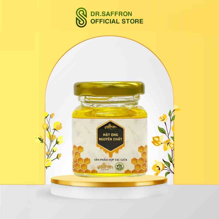 Mật Ong Nguyên Chất thương hiệu Saffron Việt Nam lọ thủy tinh dung tích 50ml