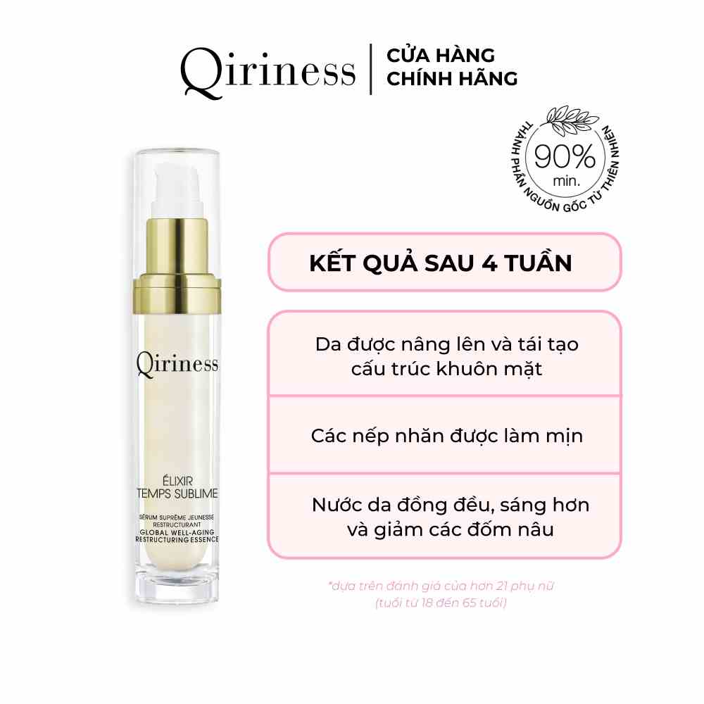 Tinh chất Serum chống lão hoá làm săn chắc và thúc đẩy tái tạo da Qiriness Global Well-Aging Restructuring 30ml