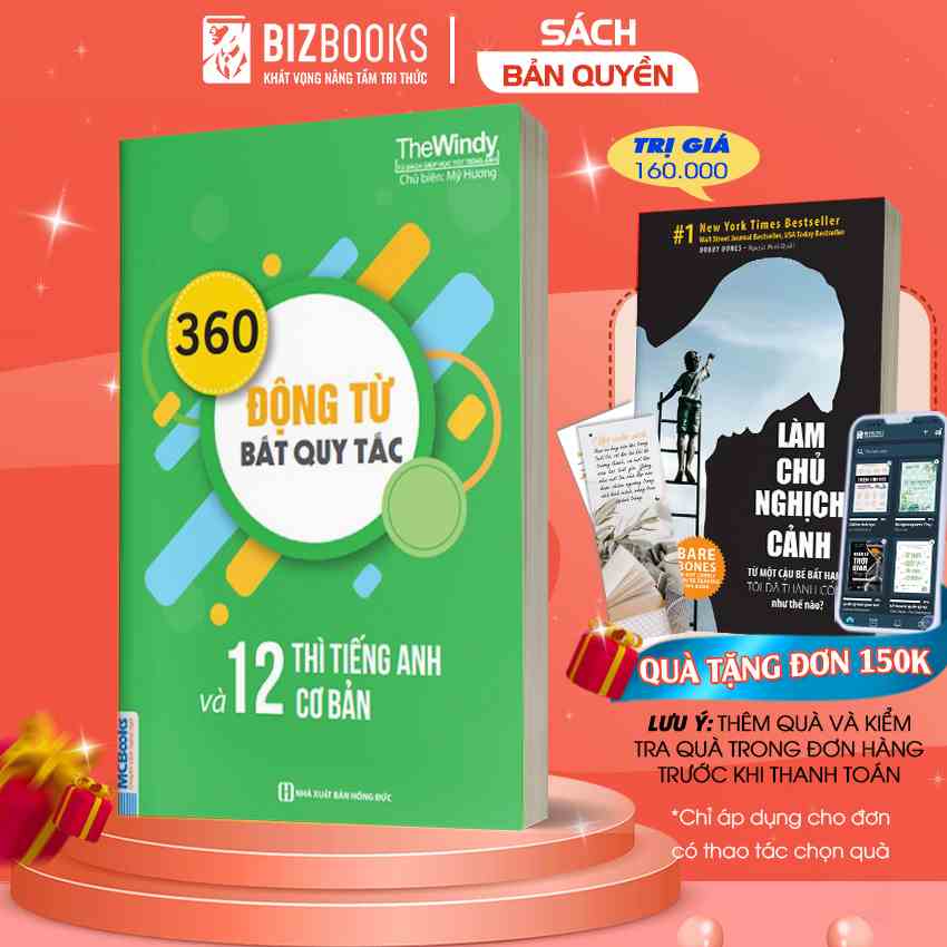 Sách 360 Động Từ Bất Quy Tắc Và 12 Thì Cơ Bản Trong Tiếng Anh - Khổ Nhỏ - Dành Cho Người Mới Bắt Đầu