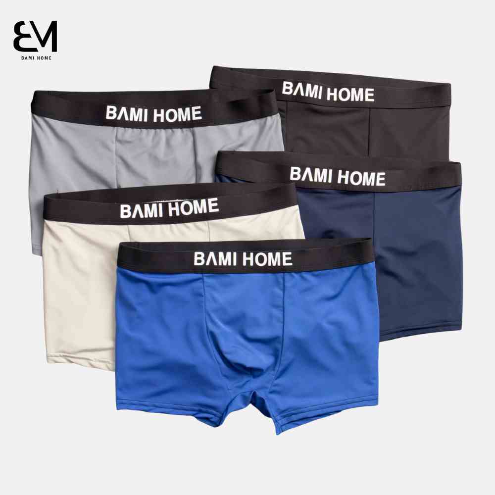 Quần sịp nam đáy boxer BAMI HOME chất su lạnh mềm mại co dãn thấm hút cực mát QS04