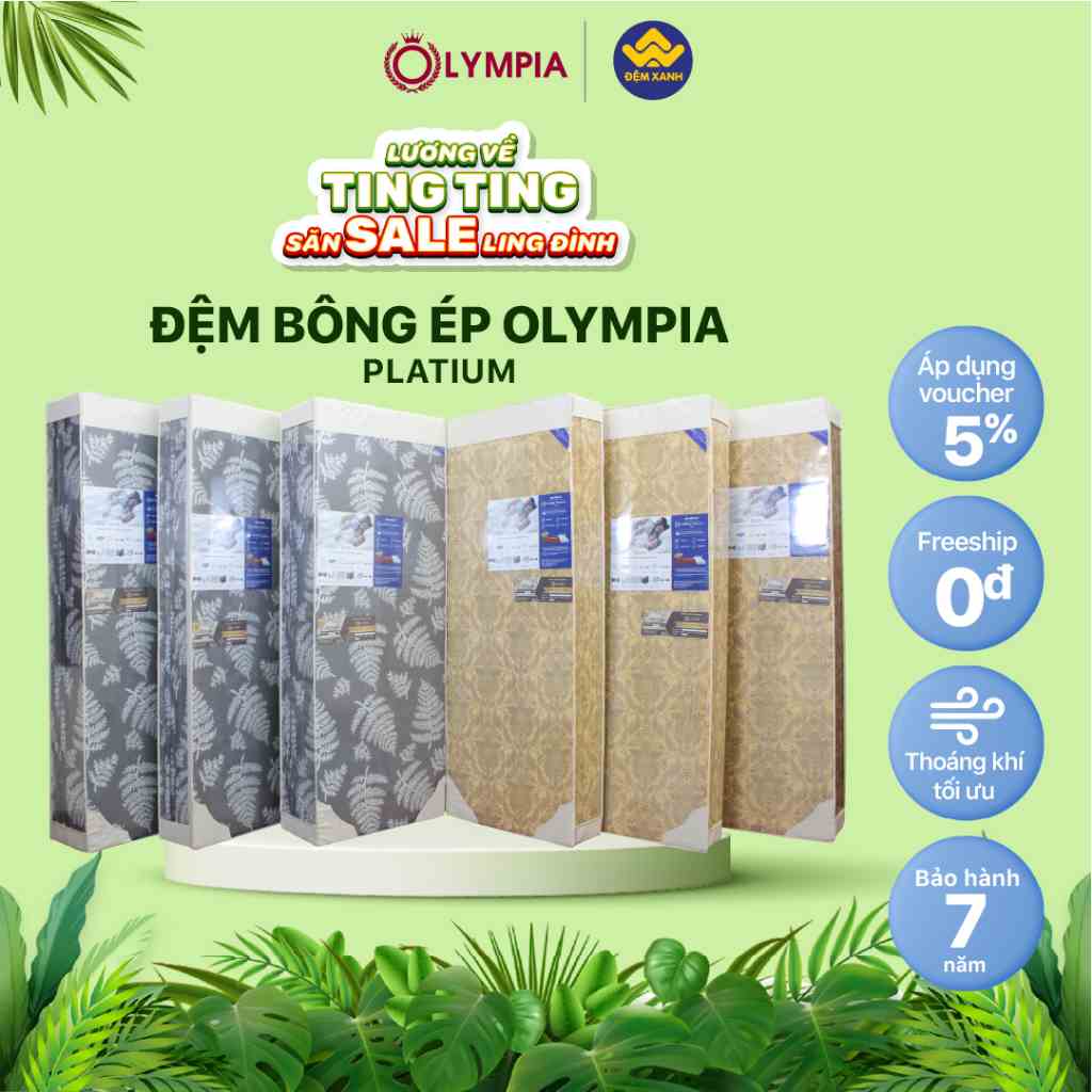 Đệm bông ép Olympia Platium - Hàng chính hãng bảo hành 9 năm