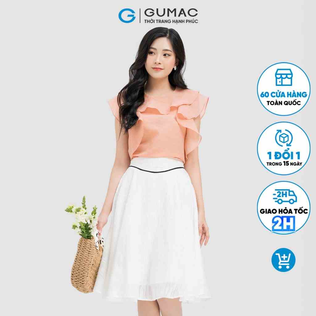 Chân váy xòe lưng kiểu GUMAC LVD0401