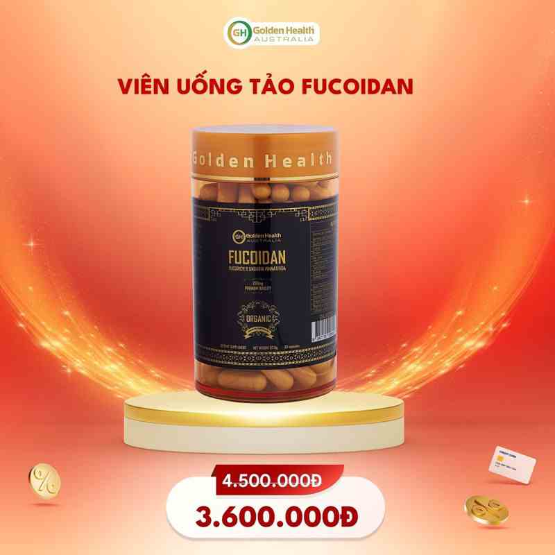 [GOLDEN HEALTH] Viên uống Fucoidan - Fucorich & Undaria Pinnatifida - Premium Quality hộp 90 viên