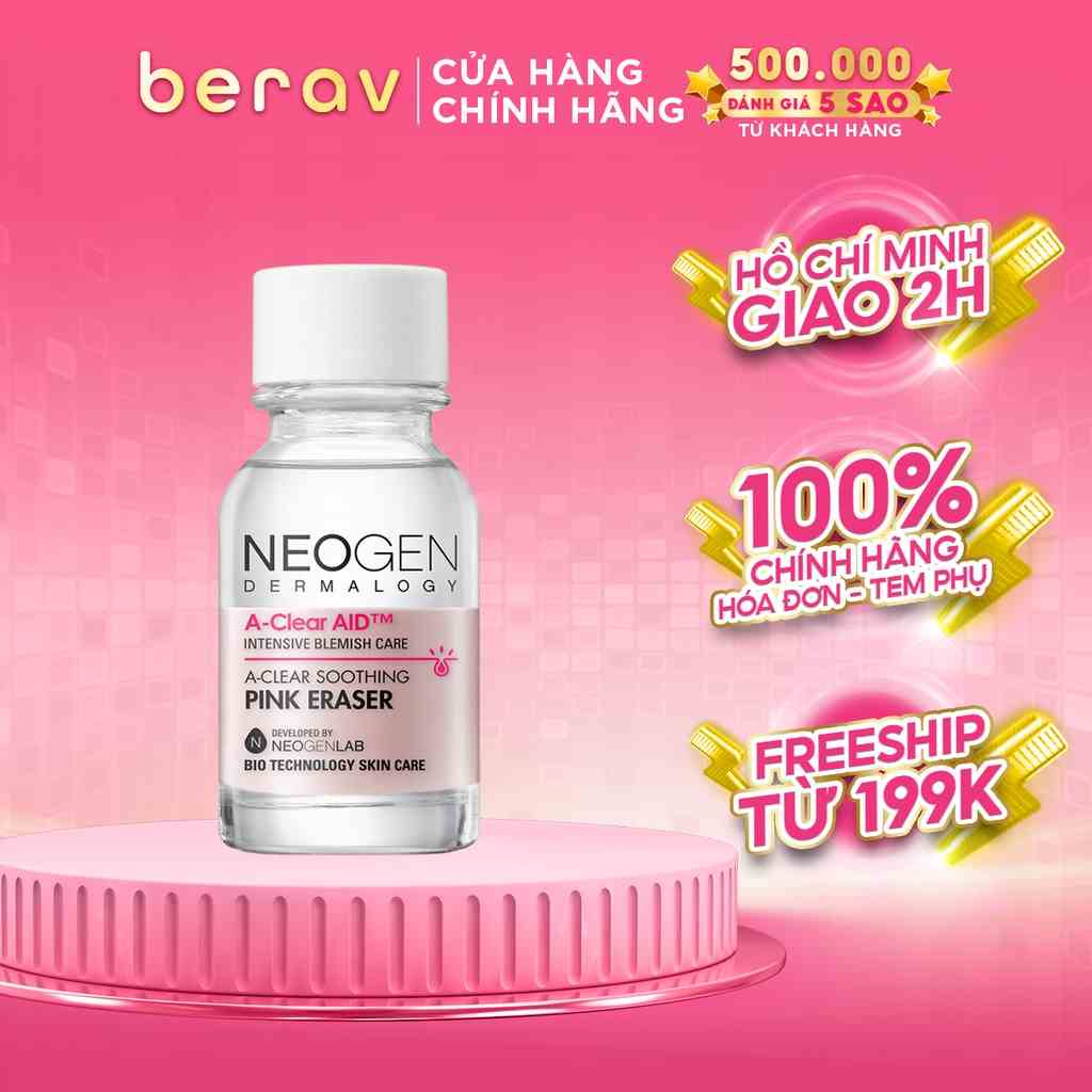 Chấm Mụn NEOGEN DERMALOGY 2 Lớp Xẹp Mụn Sau 4H A-Clear Aid Soothing Pink Eraser 15ml