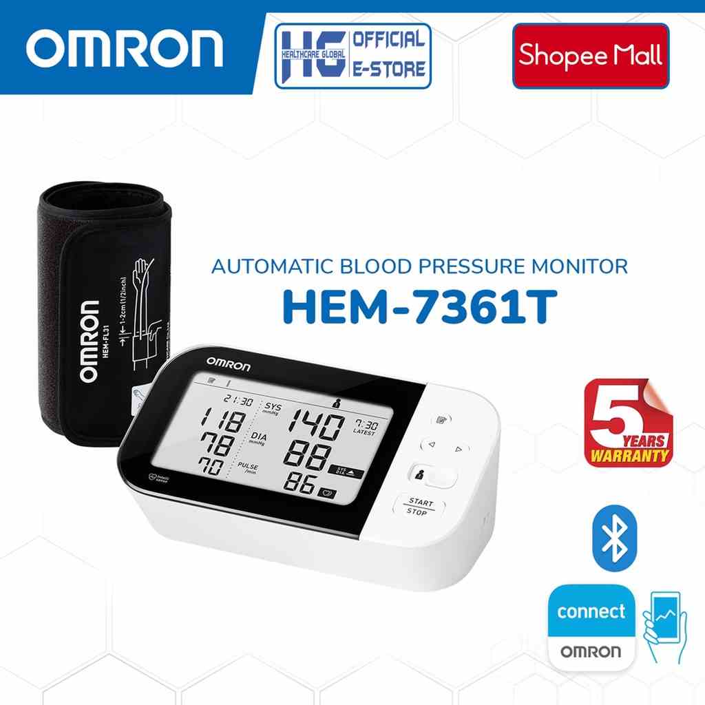 Máy Đo Huyết Áp Bắp Tay Kết Nối Bluetooth Omron HEM 7361T | Chức Năng Phát Hiện AFIB (Rung Tâm Nhĩ Cảnh Báo Đột Quỵ)