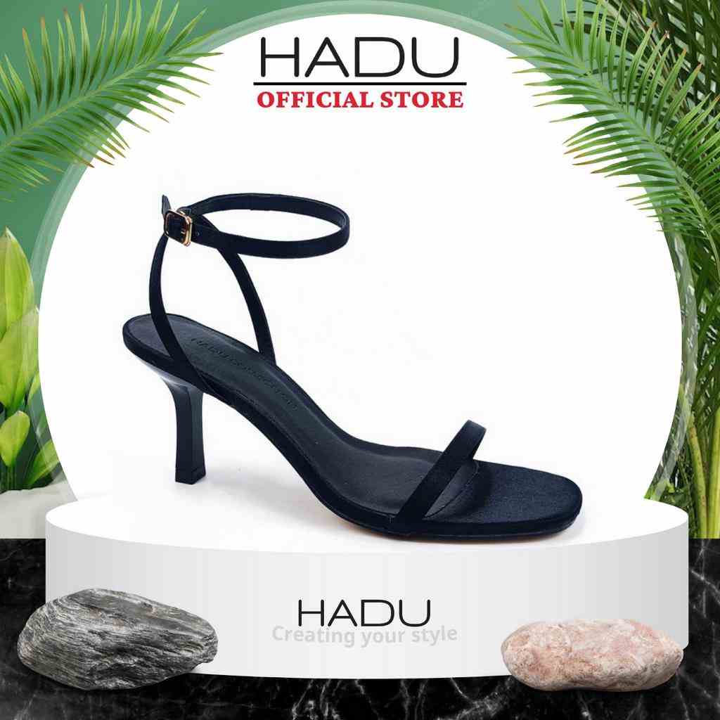 Giày Sandal Cao Gót 7P Quai Ngang Dây Mảnh HADU G731 Chất Liệu Cao Cấp, BH 12 Tháng