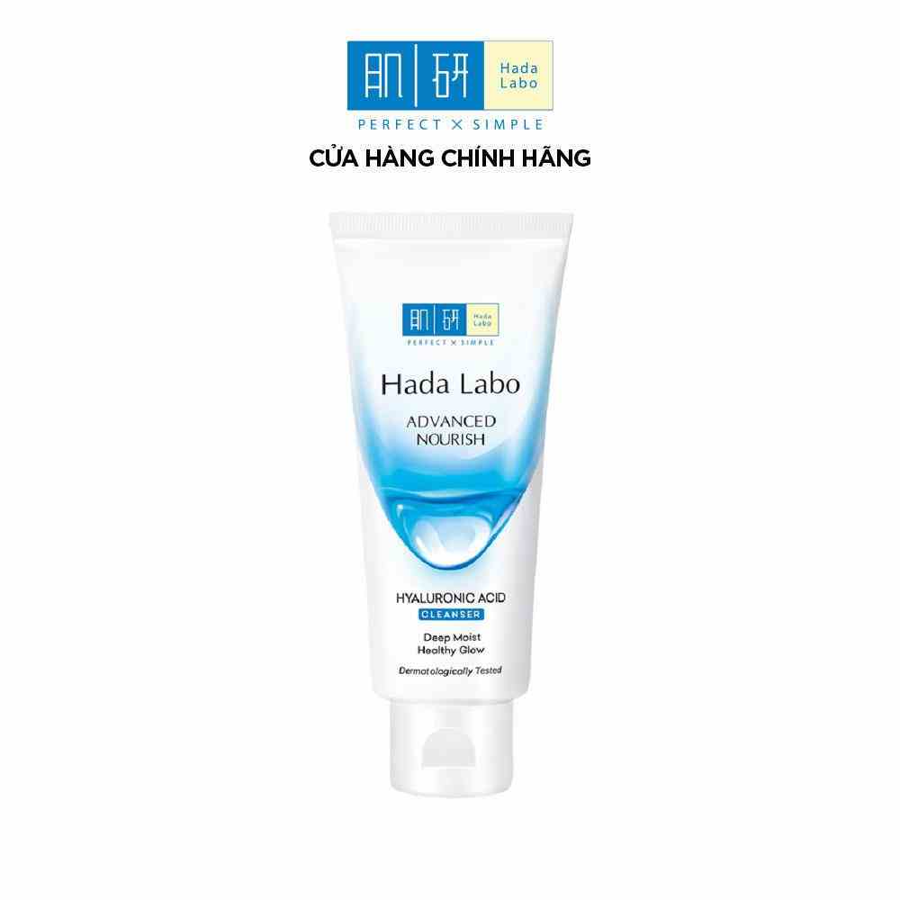 Kem rửa mặt dưỡng ẩm tối ưu Hada Labo Advanced Nourish Cleanser 80g