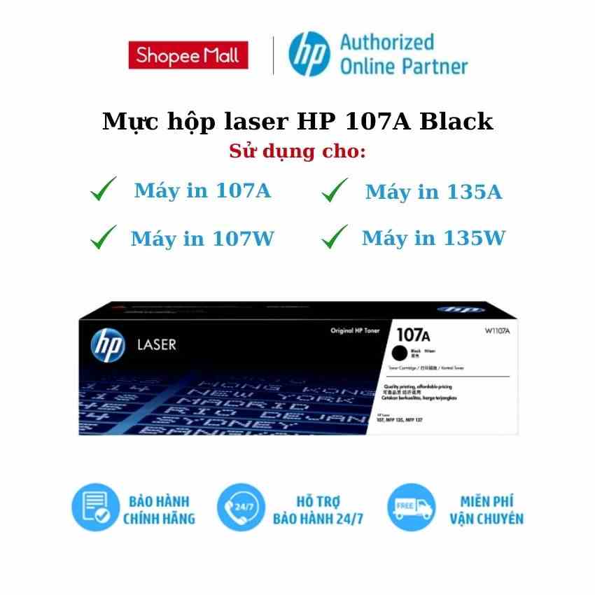 [Mã ELHPPK giảm 10% đơn 500K] Mực hộp laser HP 107A Black (W1107A) - Cho máy HP Laser 107a/ 107w/ 135a/ 135w/137fnw