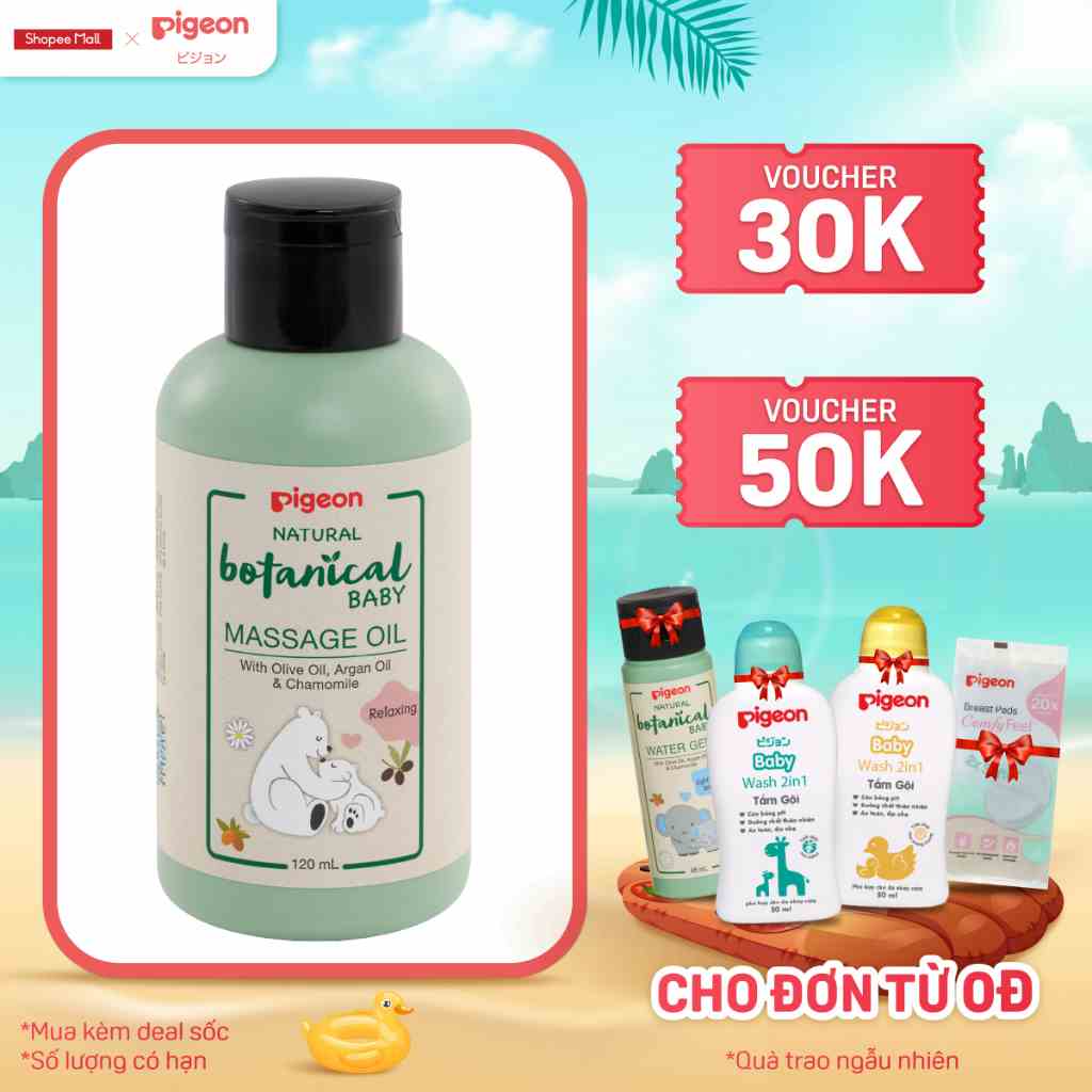 Dầu Massage Cho Bé Natural Botanical Pigeon 120ml