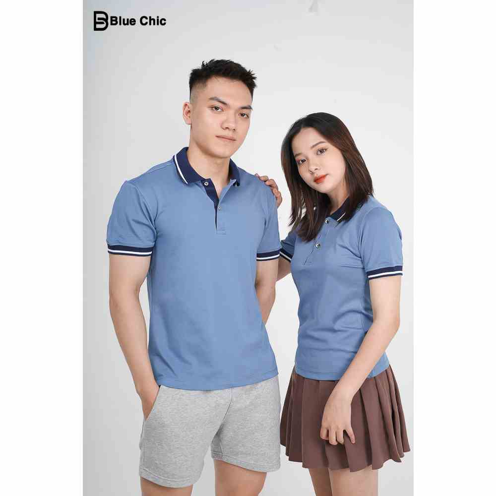 [Mã BMLTB200 giảm đến 100K đơn 499K] Áp polo nữ BLUECHIC màu xanh ghi đá phong cách trẻ trung năng động