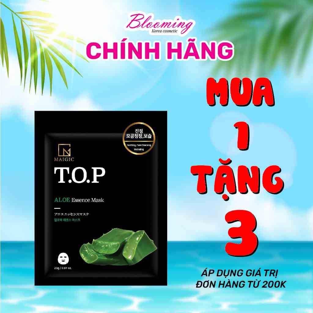 [Mã BMLTA35 giảm đến 35K đơn 99K] Mặt Nạ Giấy MAIGIC T.O.P Aloe Essence Mask Chiết Xuất Nha Đam 23g