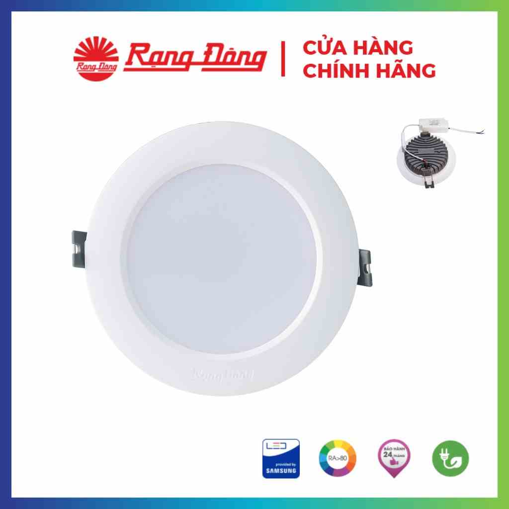 Đèn LED âm trần tròn 12W Rạng Đông, Vỏ nhôm đúc, siêu sáng, khoét lỗ 110mm, Model: D AT04L 110/12W