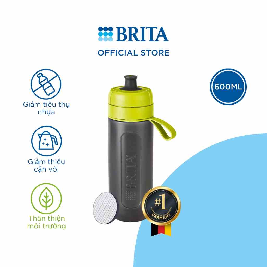 Bình lọc nước BRITA Active - 600ml (có sẵn 1 đĩa lọc Microdisc)